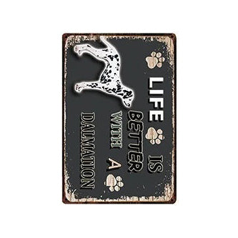 Plaque métal déco vintage 🐕 DALMATIEN N° 91 ✔