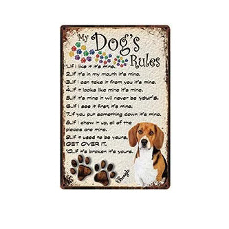 Plaque métal déco vintage 🐕‍🦺 BEAGLE N° 24 ✔