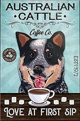PLAQUE AUSTRLIAN CATTLE DOG PUB CAFE