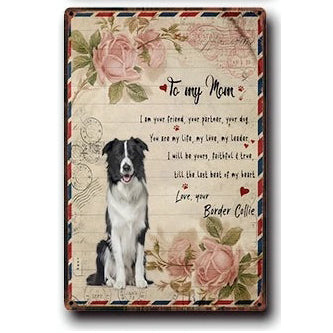 Plaque métal déco vintage 🐕  BORDER COLLIE N° 71 ✔