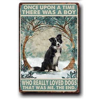 Plaque métal déco vintage 🐕  BORDER COLLIE N° 63 ✔