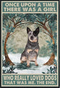 Vintage decorative metal plate 🐕 AUSTRALIAN CATTLE DOG N° 8 ✔