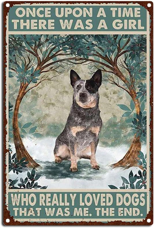 PLAQUE AUSTRALIAN CATTLE DOG ONCE UPON A TIME