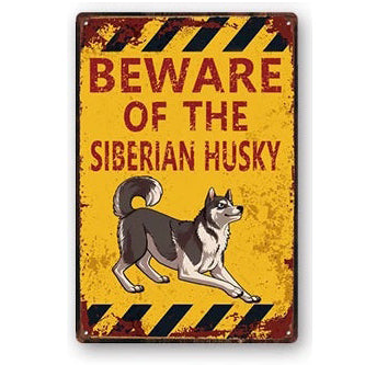 Plaque métal décorative vintage 🐕 HUSKY N° 52 ✔