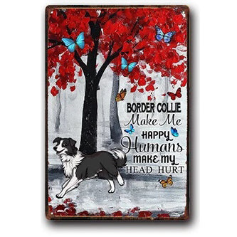 Plaque métal déco vintage 🐕  BORDER COLLIE N° 31 ✔