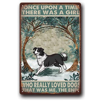 Plaque métal déco vintage 🐕  BORDER COLLIE N° 39 ✔