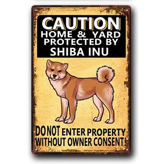 Plaque métal déco vintage 🐕 SHIBA INU N° 45 ✔