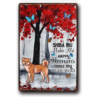 Plaque métal déco vintage 🐕 SHIBA INU N° 48 ✔