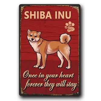 Plaque métal déco vintage 🐕 SHIBA INU N° 40 ✔