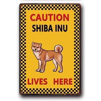 Plaque métal déco vintage 🐕 SHIBA INU N° 36 ✔