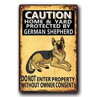 Plaque métal déco vintage 🐕‍🦺 BERGER ALLEMAND N° 65 ✔