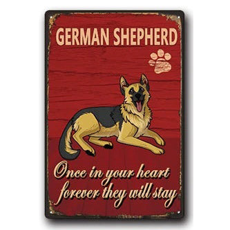 Plaque métal déco vintage 🐕‍🦺 BERGER ALLEMAND N° 68 ✔