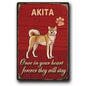 Plaque métal déco vintage 🐕 AKITA INU N° 70 ✔