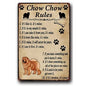 Plaque métal déco vintage 🐕  CHOW CHOW N° 54 ✔