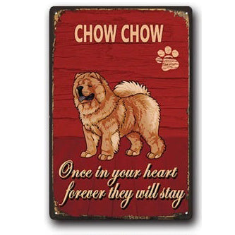 Plaque métal déco vintage 🐕  CHOW CHOW N° 56 ✔