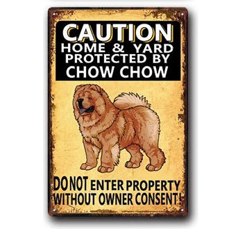 Plaque métal déco vintage 🐕  CHOW CHOW N° 37 ✔