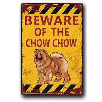 Plaque métal déco vintage 🐕  CHOW CHOW N° 38 ✔