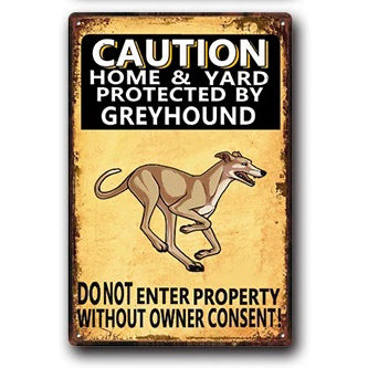 Plaque métal déco vintage 🐕‍🦺 LEVRIER Greyhound N° 87 ✔