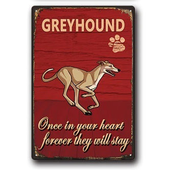 Plaque métal déco vintage 🐕‍🦺 LEVRIER Greyhound N° 86 ✔