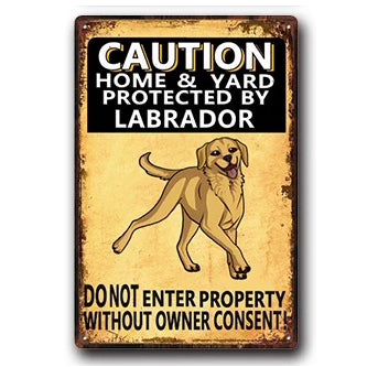 Plaque métal déco vintage 🐕 LABRADOR N° 63 ✔