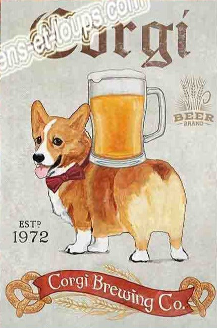 CORGI PLAQUE CORGI BREWING CO.