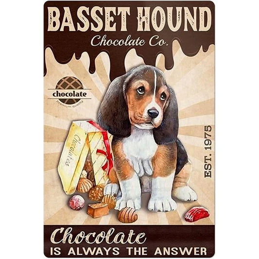 PLAQUE BASSET CHOCOLATE IS ALWAYS THE ANSWER