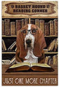 BASSET HOUND  READING CORNER