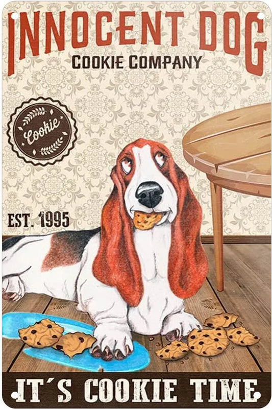 PLAQUE BASSET HOUND IT'S COOKIE TIME