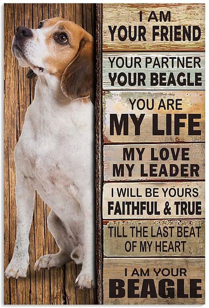 BEAGLE PLAQUE I AM YOUR FRIEND