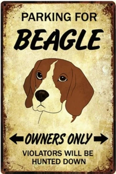 BEAGLE PLAQUE PARKING FOR BEAGLE