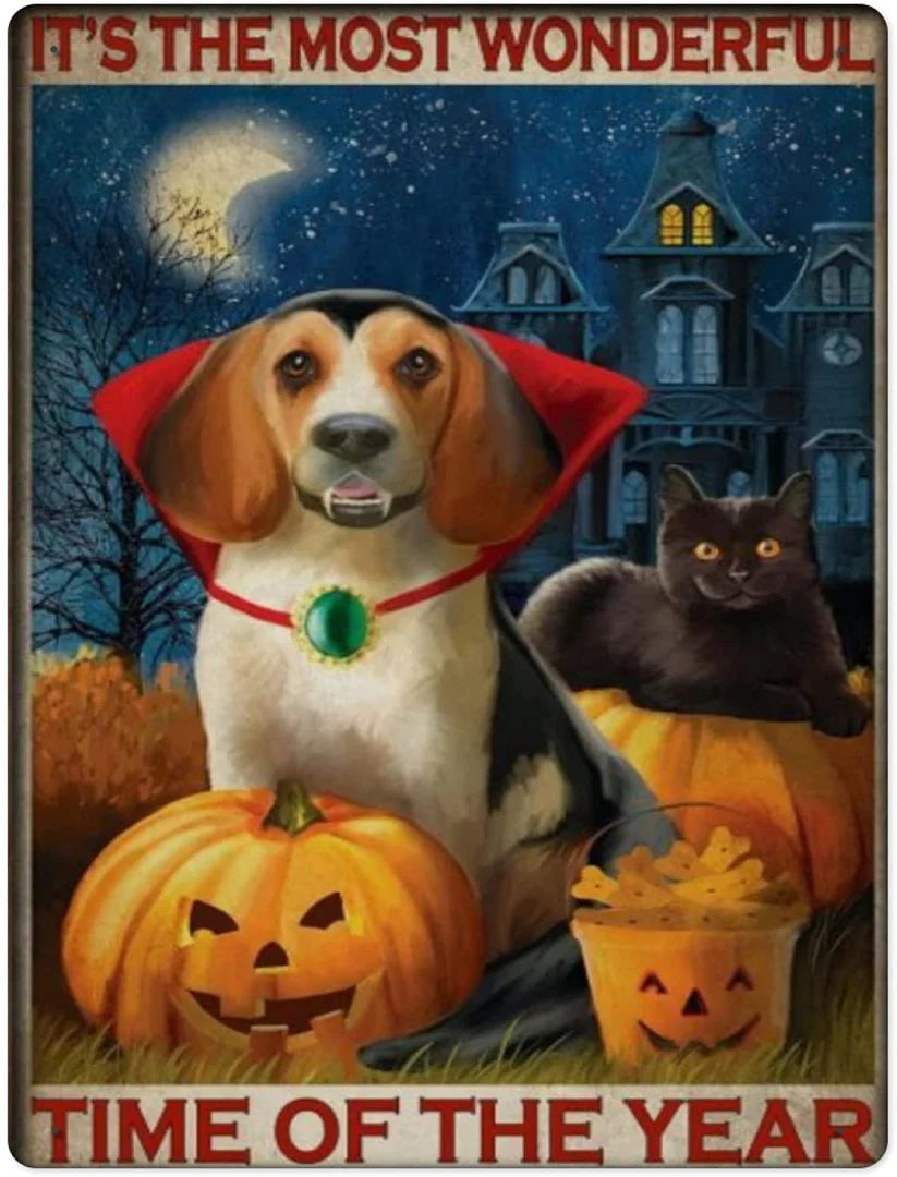 BEAGLE PLAQUE HALLOWEEN