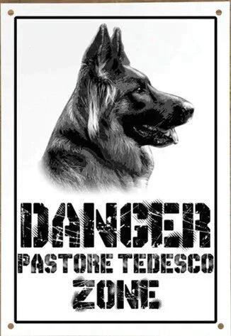 BERGER ALLEMAND PLAQUE DANGER