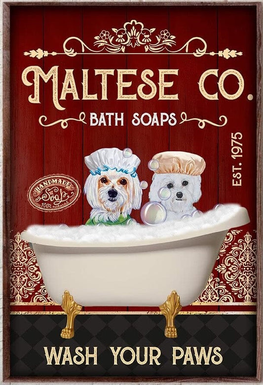BICHON MALTAIS PLAQUE BATH SOAP