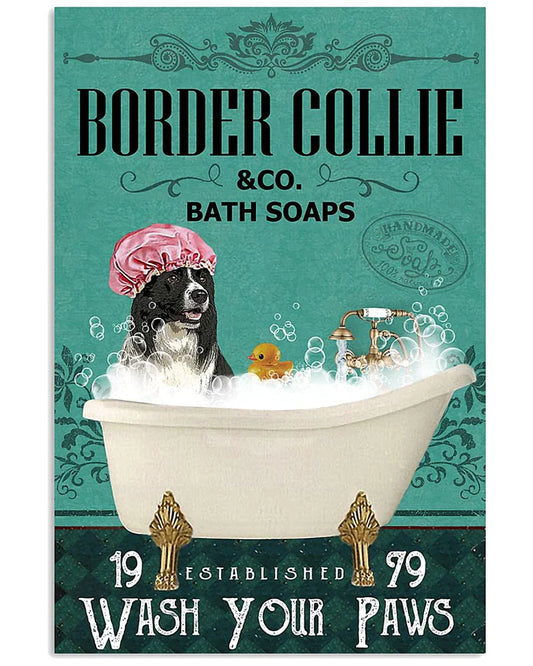 BORDER COLLIE PLAQUE BATH SOAPS CO