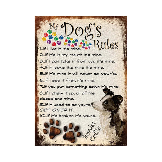 PLAQUE MY DOGS RULES