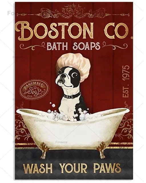 BOSTON TERRIER PLAQUE BATH SOAPS CO