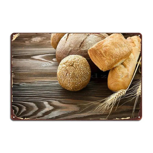 Vintage decorative metal plate 🥖 BAKER N° 6