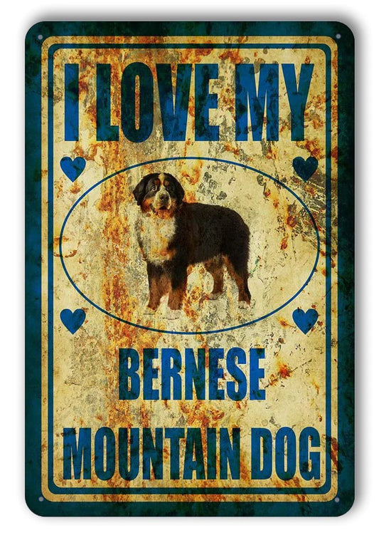 BOUVIER BERNOIS PLAQUE I LOVE MY BERNESE MOUNTAIN DOG