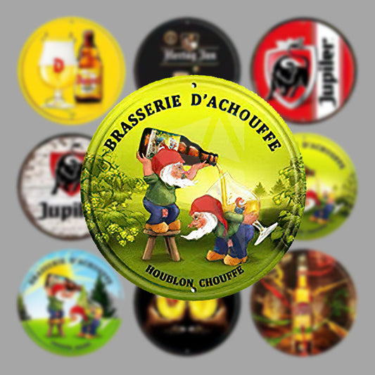 PLAQUE RONDE BIERE LA CHOUFFE