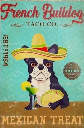 BULLDOG PLAQUE FRENCH BULLDOG TACO