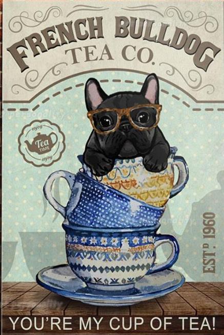 BULLDOG PLAQUE FRENCH BULLDOG TEA CO.