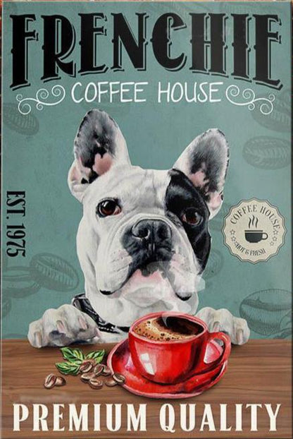 BULLDOG PLAQUE FRENCHIE COFFEE HOUSE