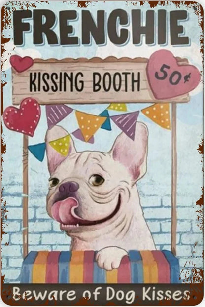 BULLDOG PLAQUE FRENCHIE KISSING BOOTH