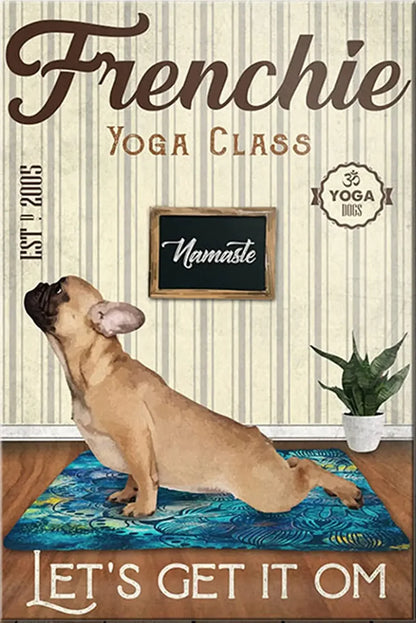 BULLDOG PLAQUE FRENCHIE YOGA CLASS