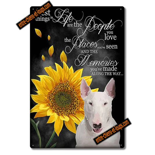 BULL TERRIER PLAQUE BEST THINGS IN LIFE ARE THE PEOPLE YOU LOVE...