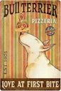 BULL TERRIER PLAQUES PIZZERIA