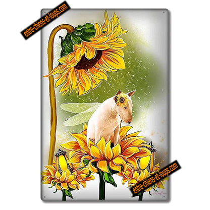 BULL TERRIER PLAQUE TOURNESOL