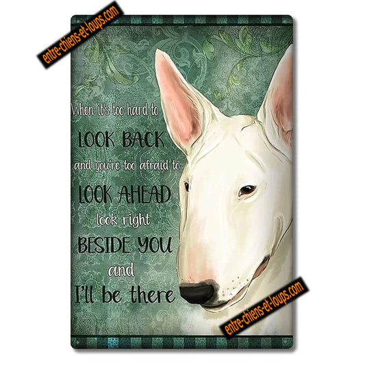 BULL TERRIER PLAQUE WHEN IT'S TO HARD TO LOOK BACK...