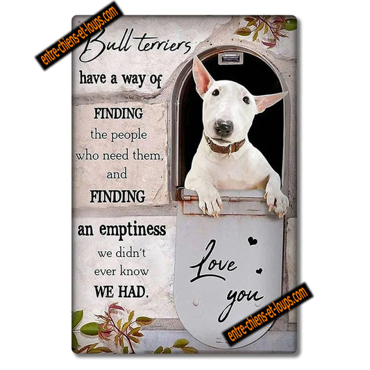 BULL TERRIERS HAVE A WAY OF FINDING THE PEOPLE...