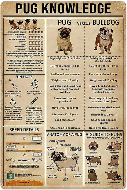 CARLIN PLAQUE PUG KNOWLEDGE VS BULLDOG